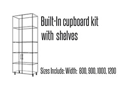 Built in cupboard kit Double Door with shelves