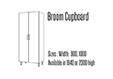 Kitchen Double broom cupboard