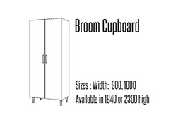 Kitchen Double broom cupboard