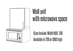 Kitchen Wall unit with microwave space