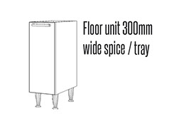 Kitchen Floor unit Wide spice / tray