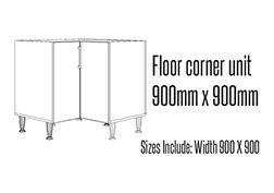 Kitchen Floor corner unit 900mm x 900mm