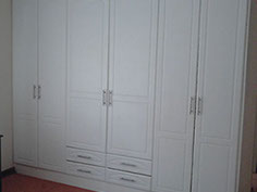 White Built in cupboards 