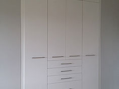 White Built in cupboards 