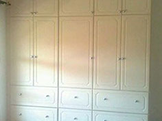 White Built in cupboards