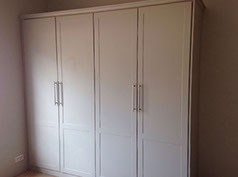 White Built in cupboards