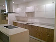 Wood grain and high gloss kitchen